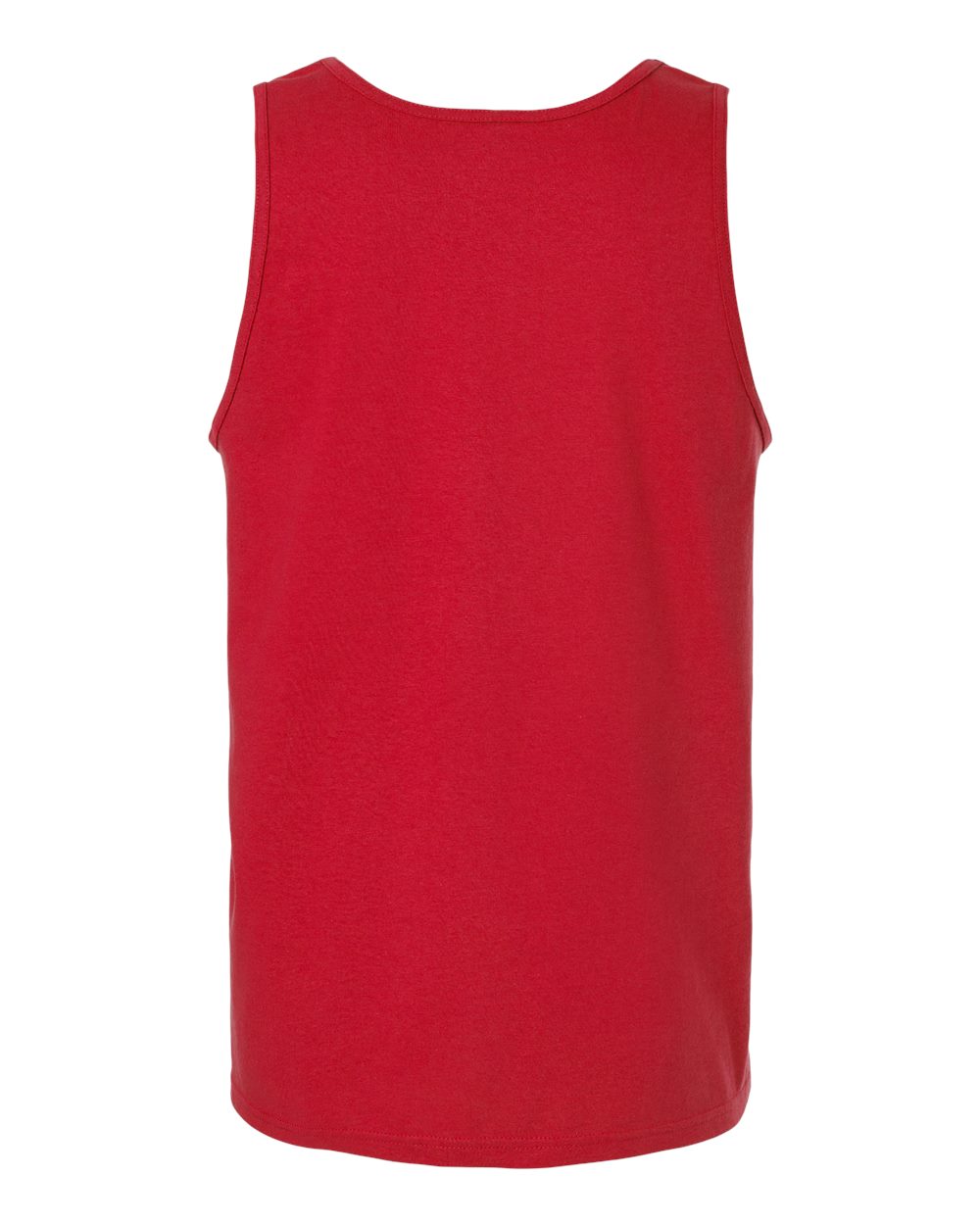 Rear View of Red Ultra Cotton® Tank Top - 2200