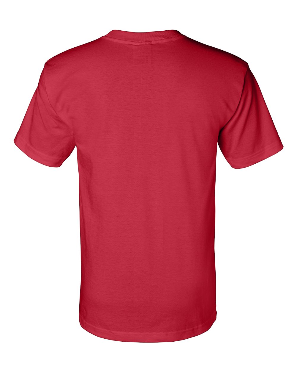Rear View of Red Union-Made T-Shirt - 2905