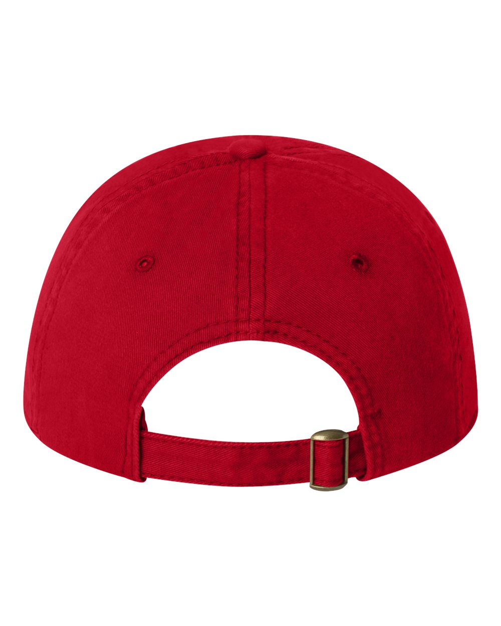 Rear View of Red Unstructured Cap - AH35