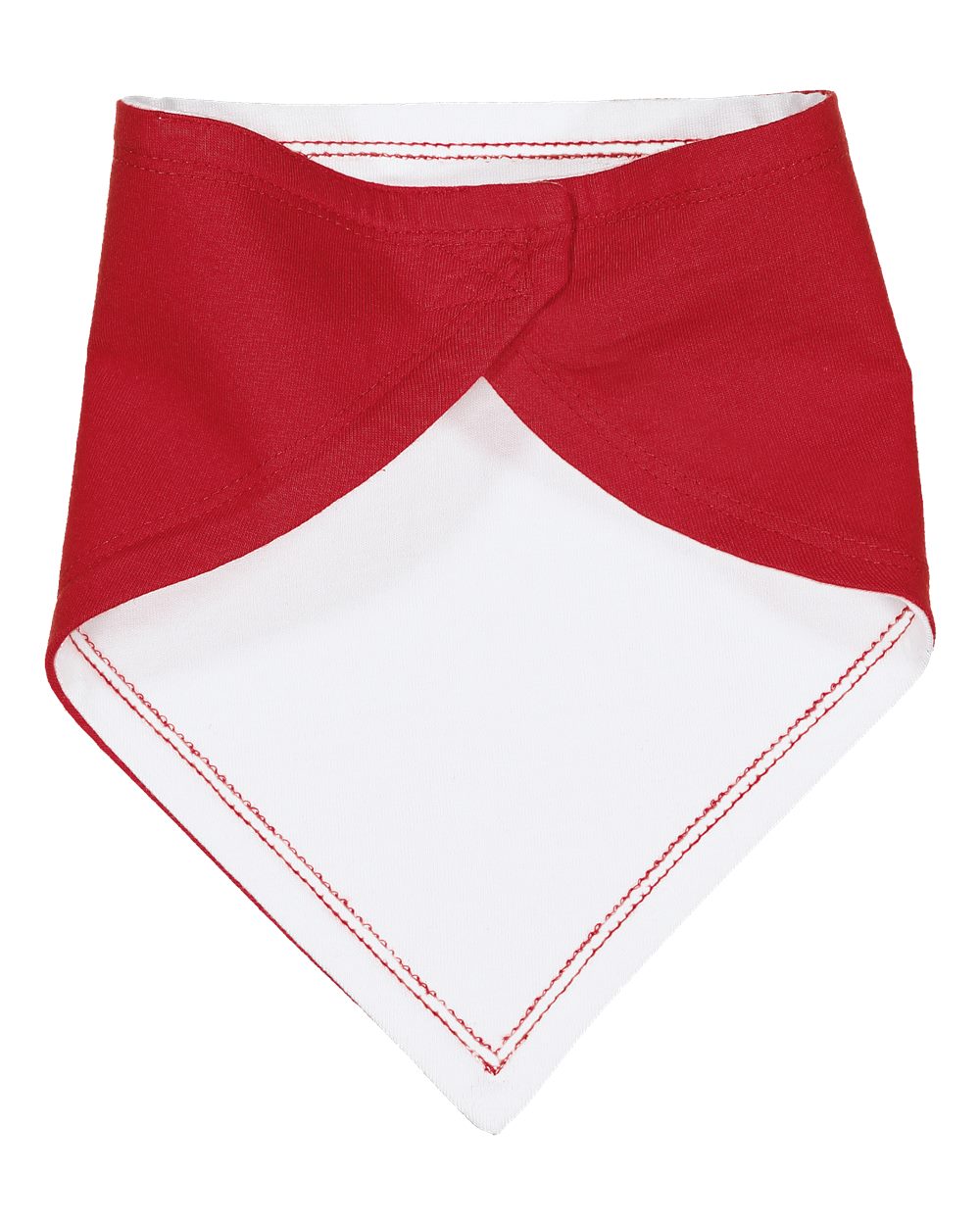 Rear View of Red/ White Premium Jersey Bandana Bib - 1012