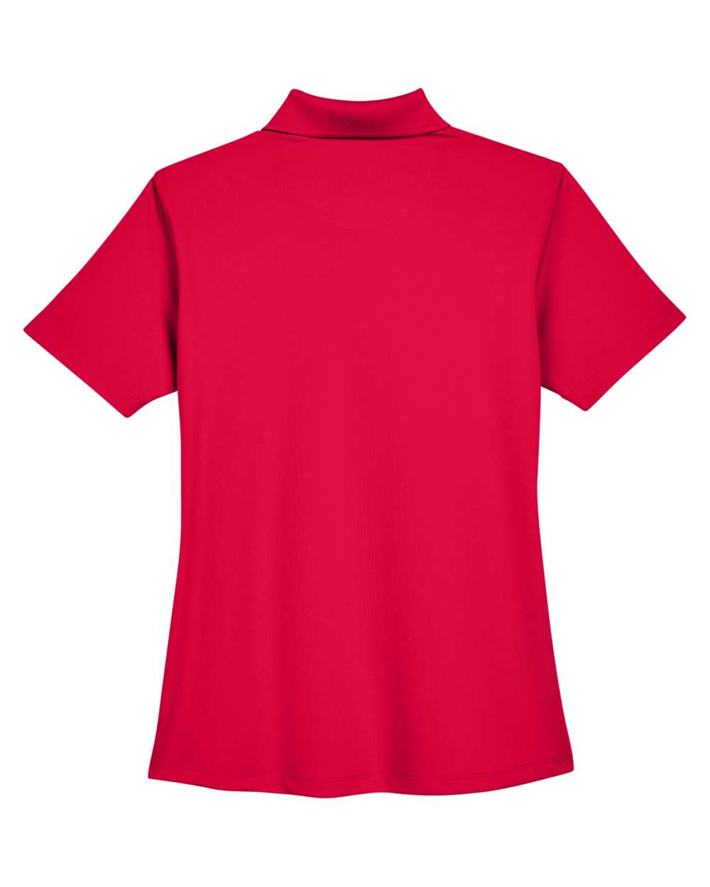 Rear View of Red Women's Cool & Dry Stain-Release Performance Polo - 8445L