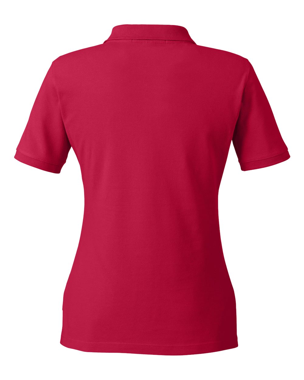 Rear View of Red Women's Cotton Polo - M200W