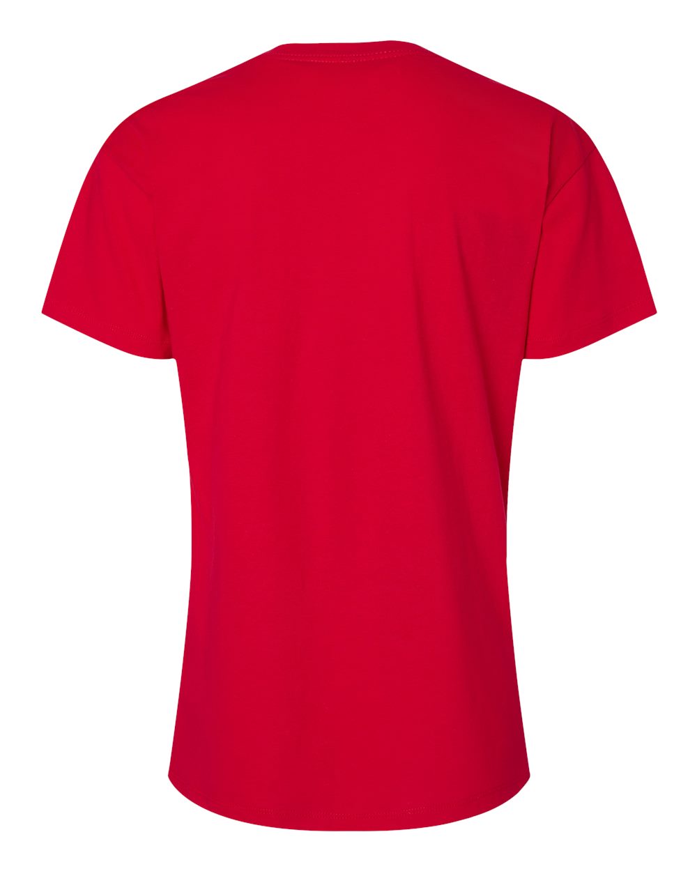 Rear View of Red Women's Cotton Relaxed T-Shirt - 3910