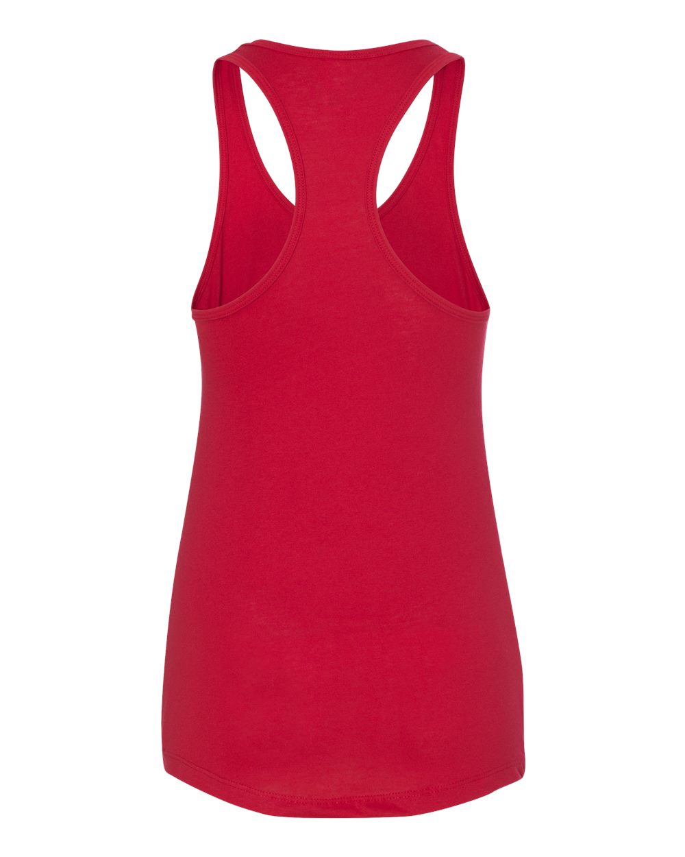 Rear View of Red Women's Ideal Racerback Tank - 1533