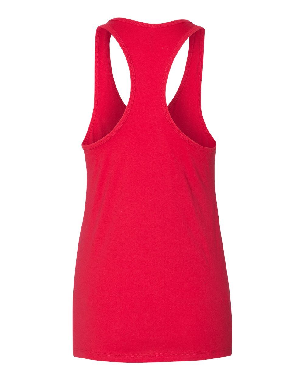 Rear View of Red Women's Jersey Racerback Tank - 6008