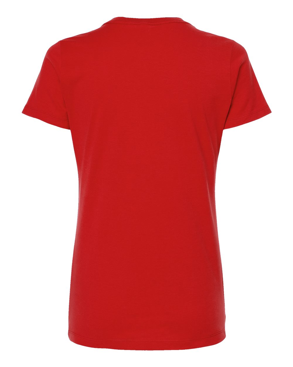 Rear View of Red Women's Premium Cotton T-Shirt - 516