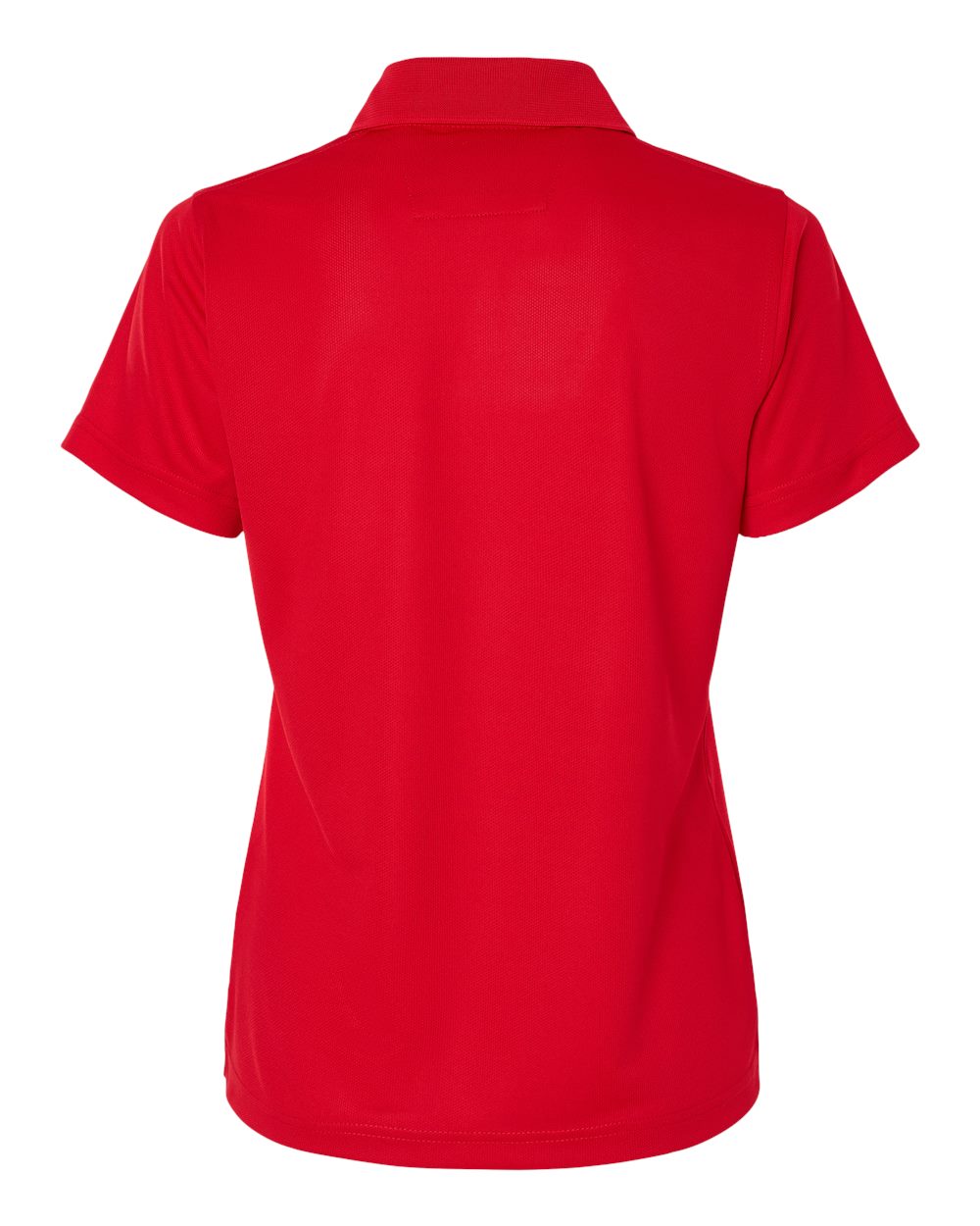 Front View of Red Women's Saratoga Performance Mini Mesh Polo - 104