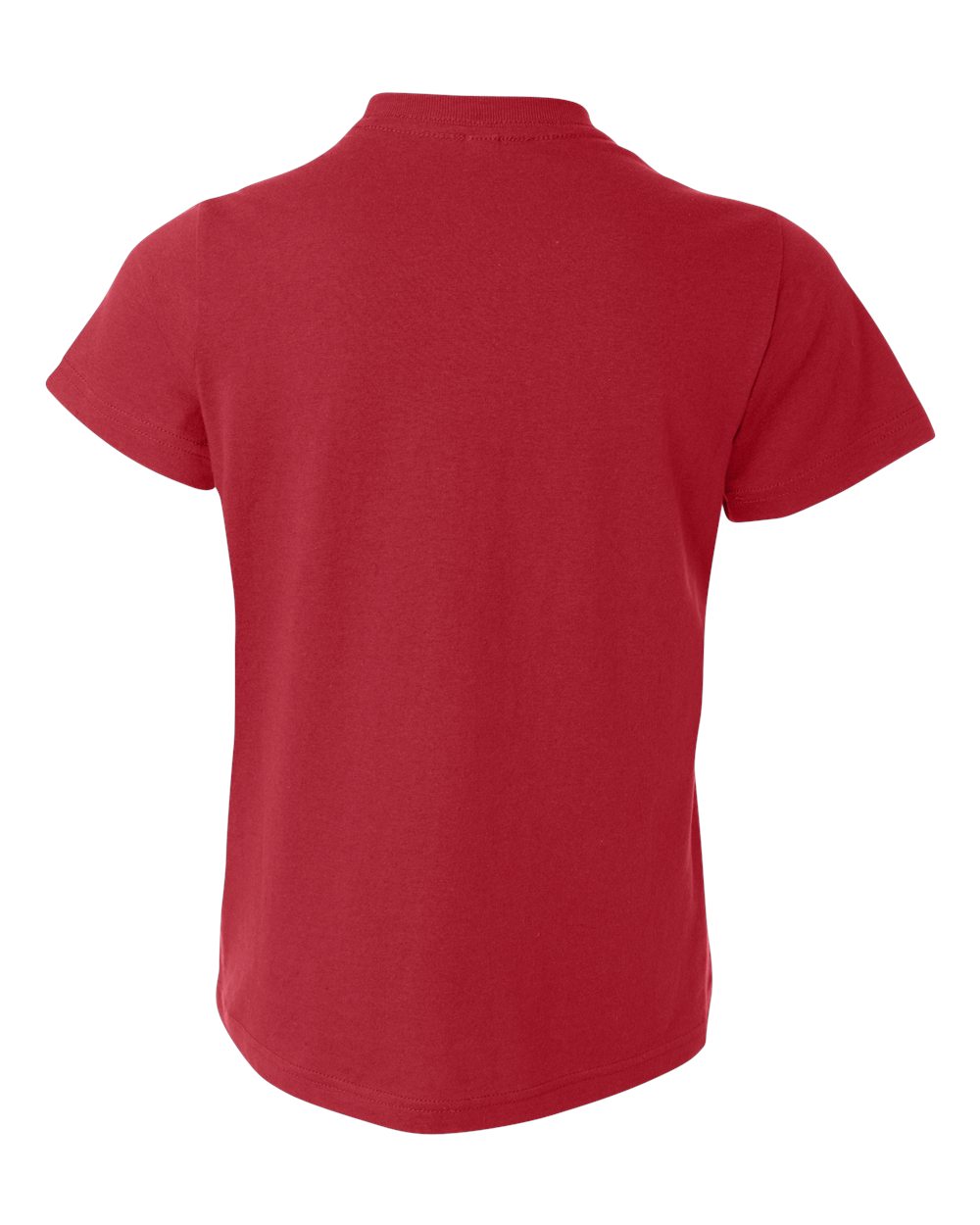 Rear View of Red Youth Jersey Tee - 3001Y