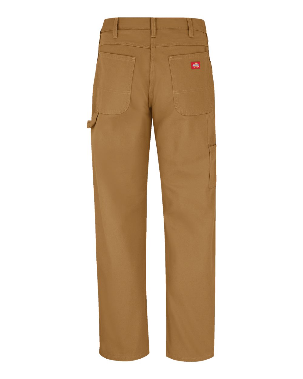 Rear View of Rinsed Brown Duck - 37 Unhemmed Duck Carpenter Jeans - 1933