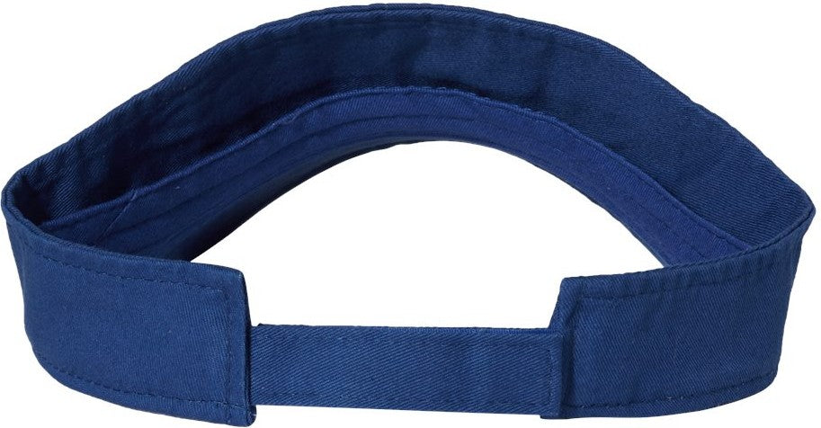 Rear View of Royal Blue Bio-Washed Visor - VC500