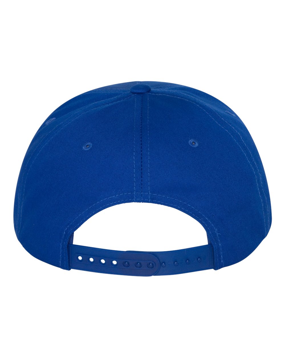 Rear View of Royal Blue Five-Panel Cotton Twill Snapback Cap - 6007
