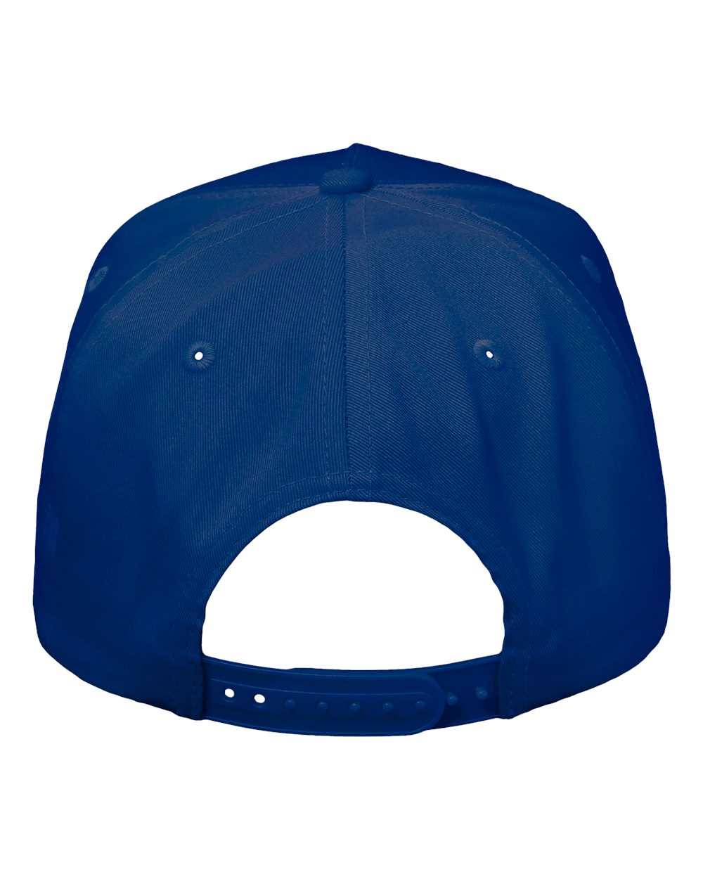 Rear View of Royal Blue Five-Panel Twill Cap - 8869