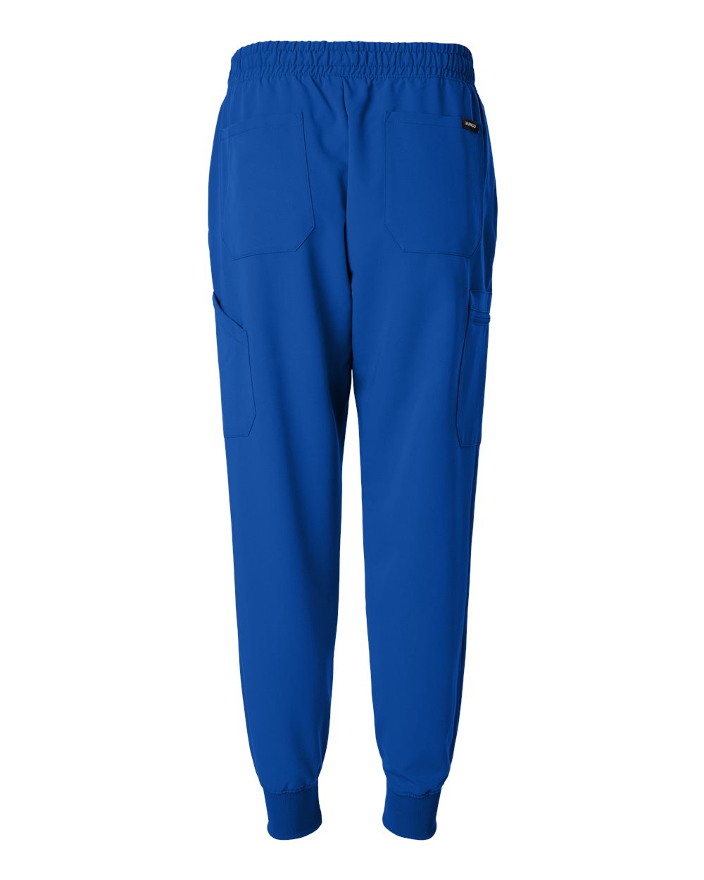 Rear View of Royal Blue Osmo 8-Pocket Scrub Joggers - M20002