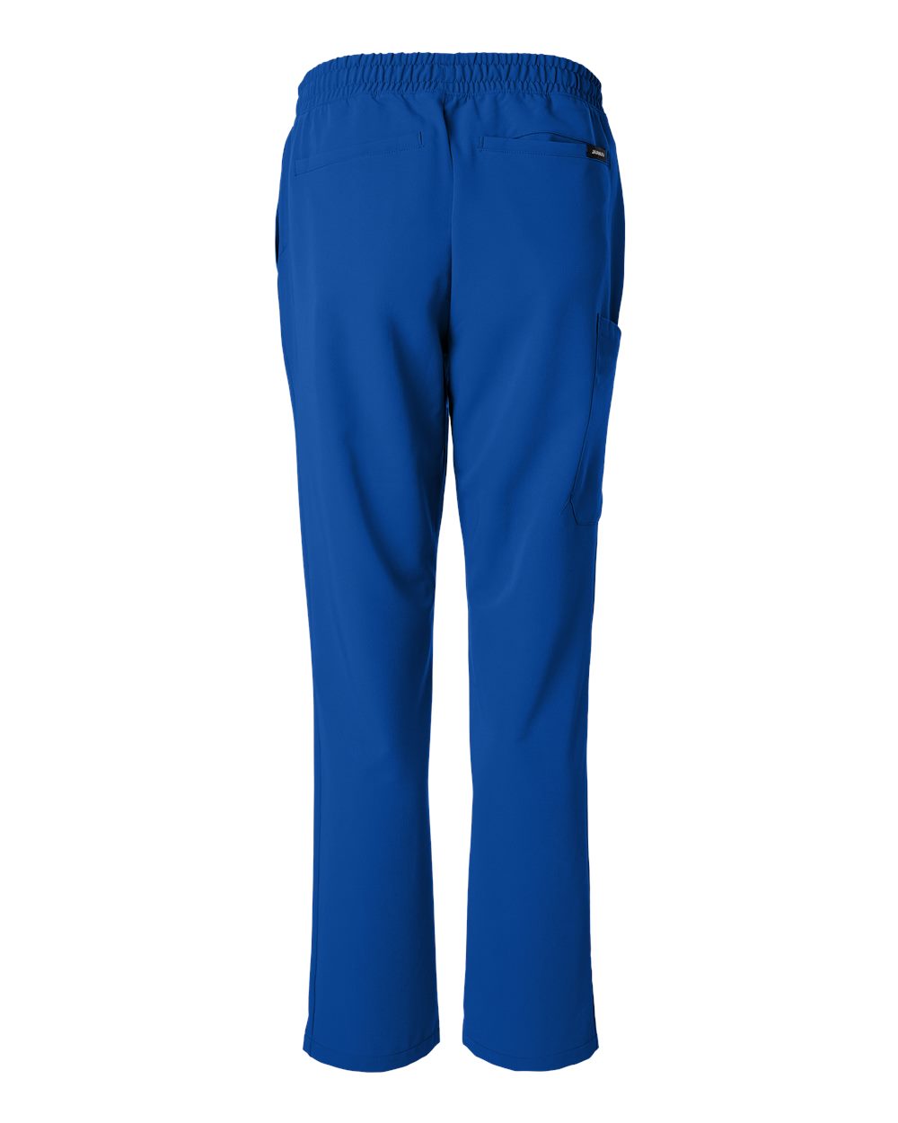 Rear View of Royal Blue Rhodes Everyday Straight-Leg Scrub Pants - M20001