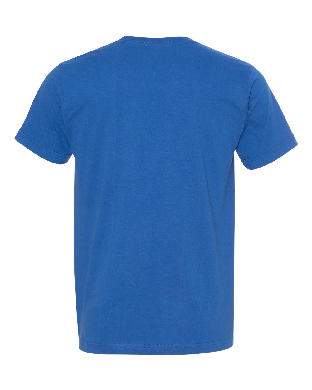 Rear View of Royal Blue USA-Made Fine Jersey T-Shirt - 5000