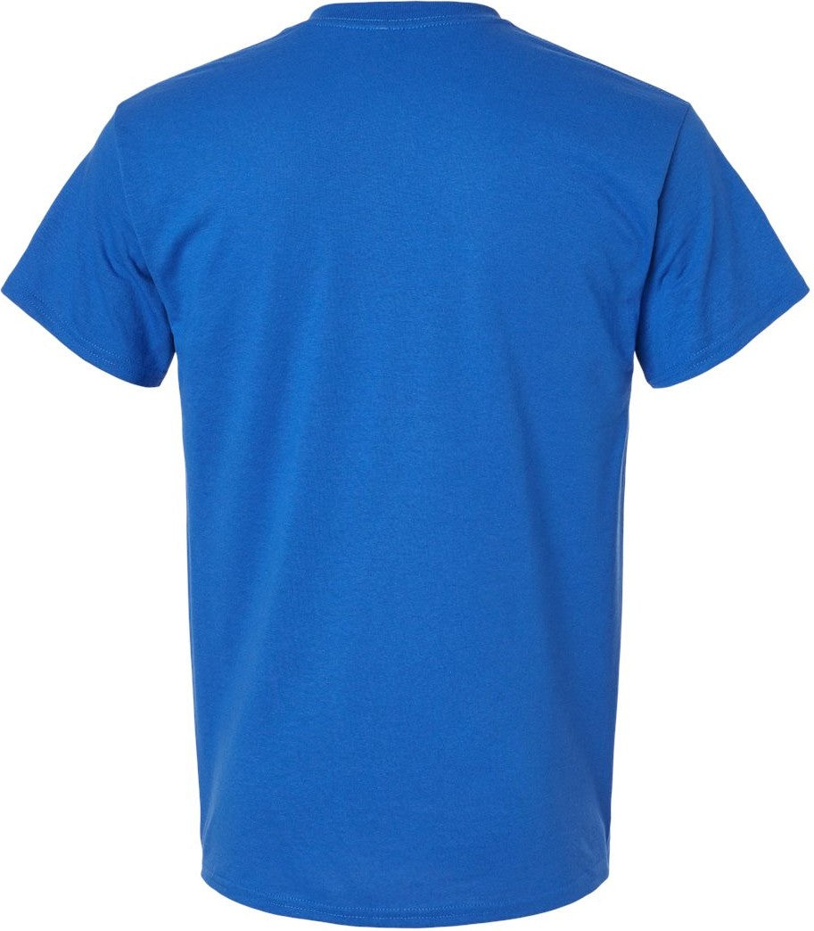 Rear View of Royal DryBlend® Pocket T-Shirt - 8300
