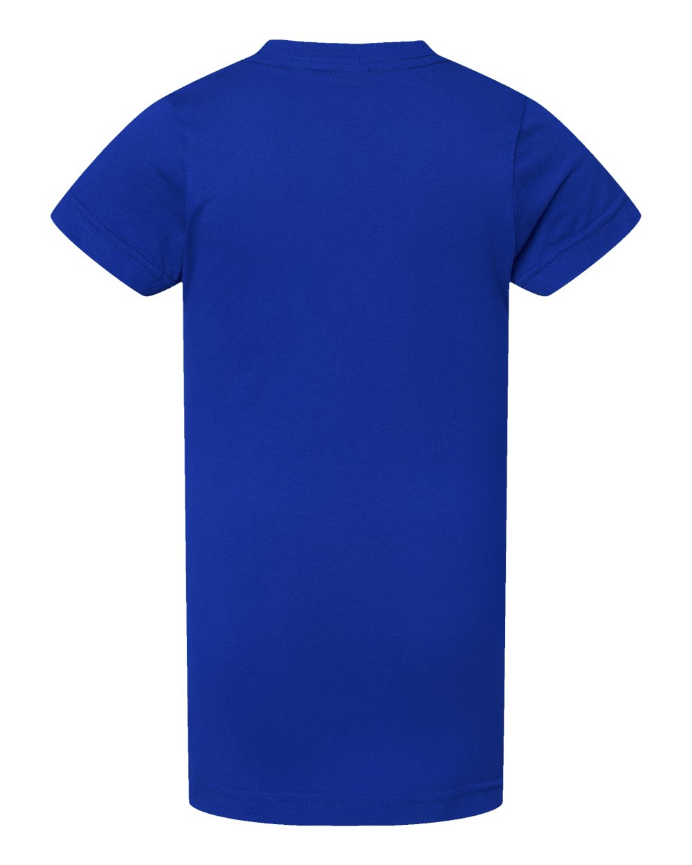 Rear View of Royal Girls' Fine Jersey Tee - 2616