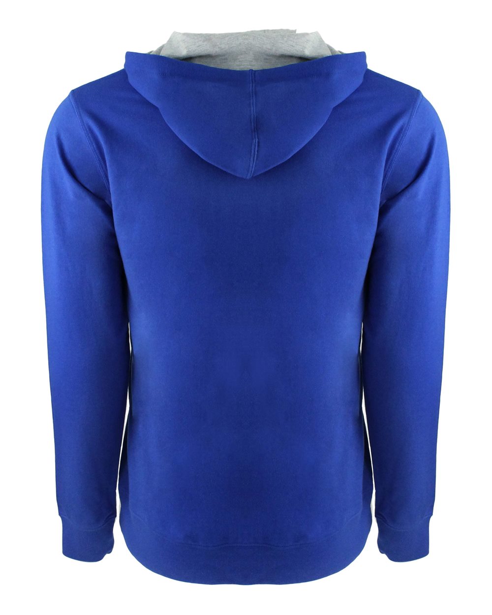 Rear View of Royal/ Heather Grey Laguna Full-Zip Hoodie - 9601