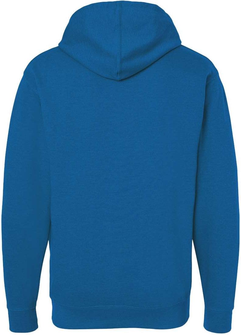 Rear View of Royal Heather Midweight Hooded Sweatshirt - SS4500