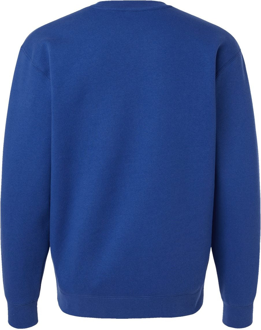 Rear View of Royal Heavyweight Crewneck Sweatshirt - IND3000