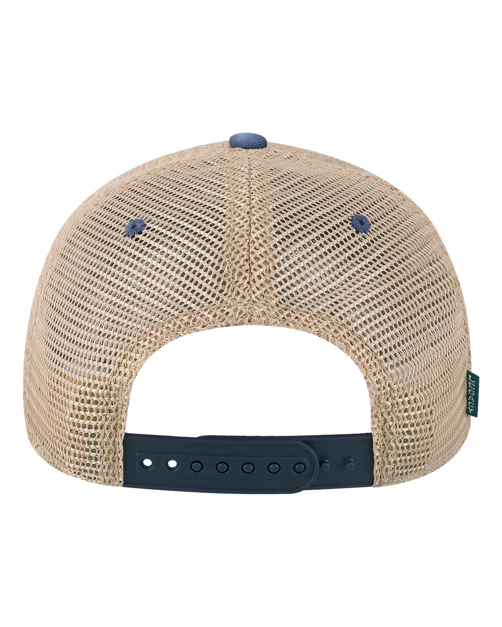 Rear View of Royal/ Khaki Old Favorite Trucker Cap - OFA