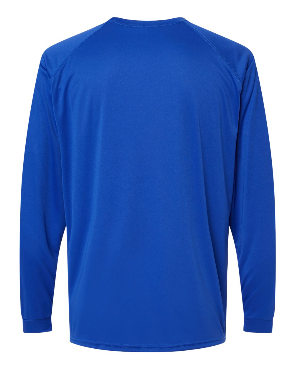 Front View of Royal Long Islander Performance Long Sleeve T-Shirt - 210