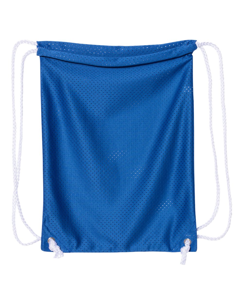 Rear View of Royal Mesh Drawstring Backpack - 8895