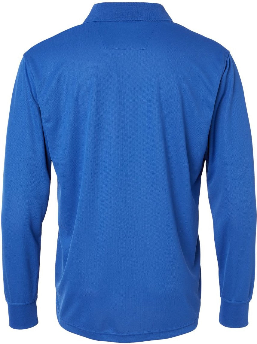 Rear View of Royal Prescott Long Sleeve Polo - 110