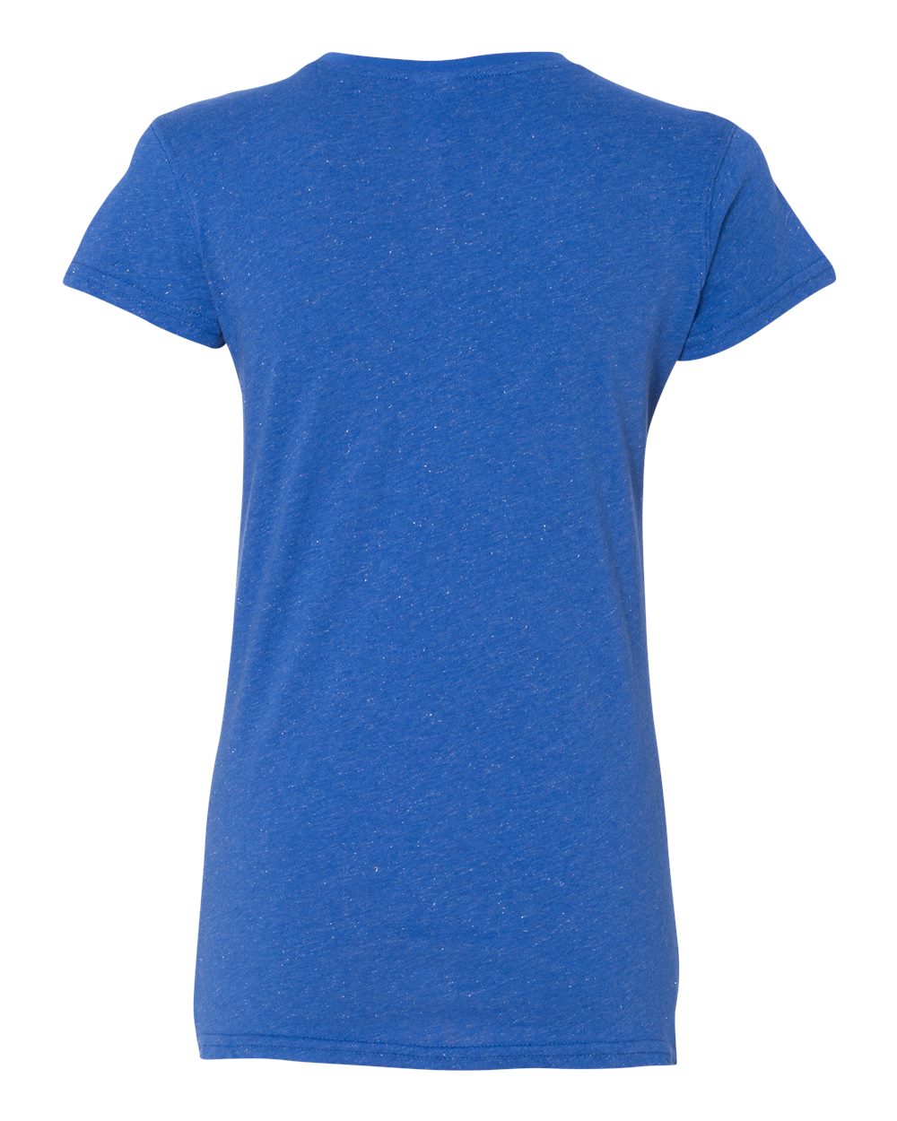 Rear View of Royal/ Silver Women’s Glitter T-Shirt - 8138