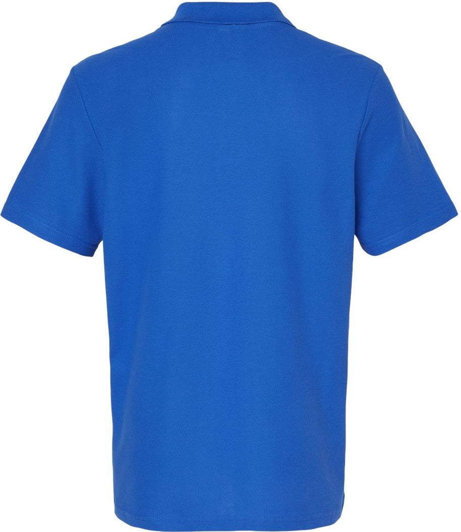 Rear View of Royal Softstyle® Pique Polo - 64800