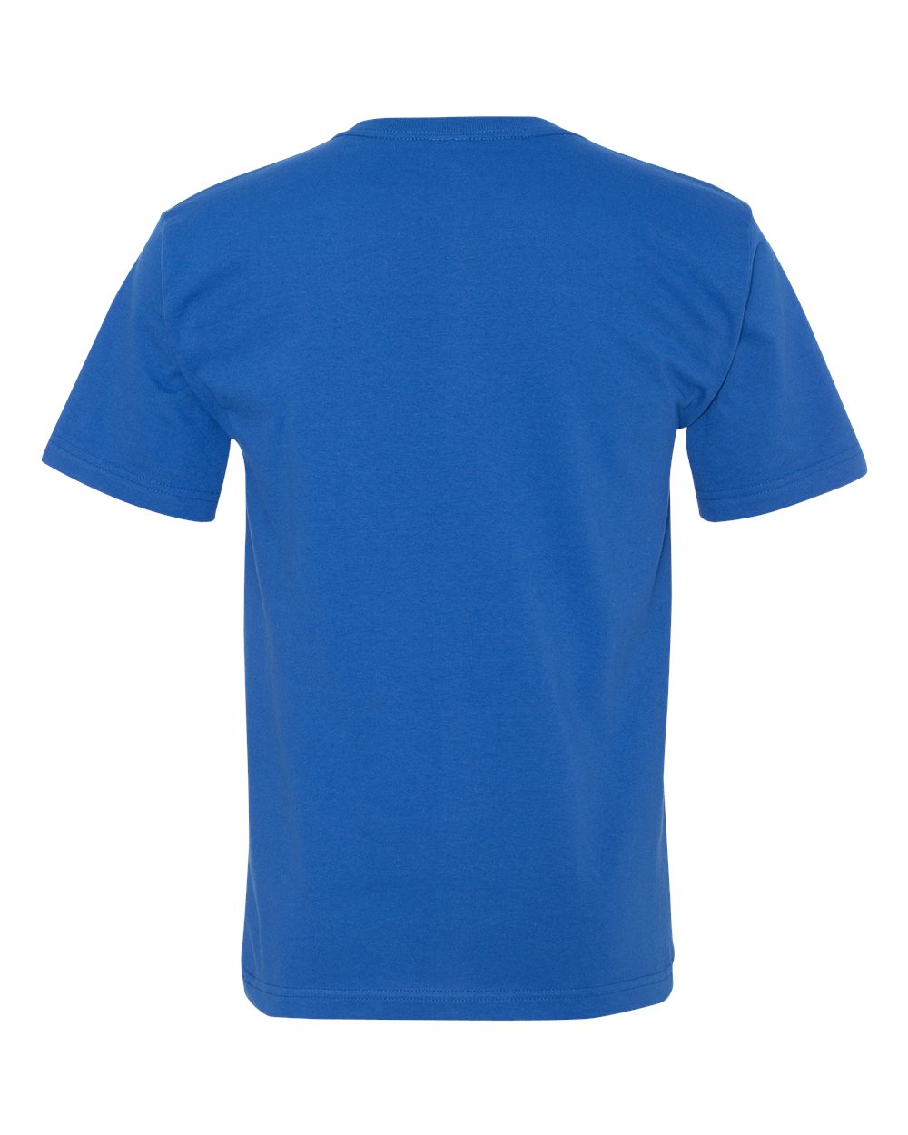 Rear View of Royal USA-Made Midweight Pocket T-Shirt - 5070