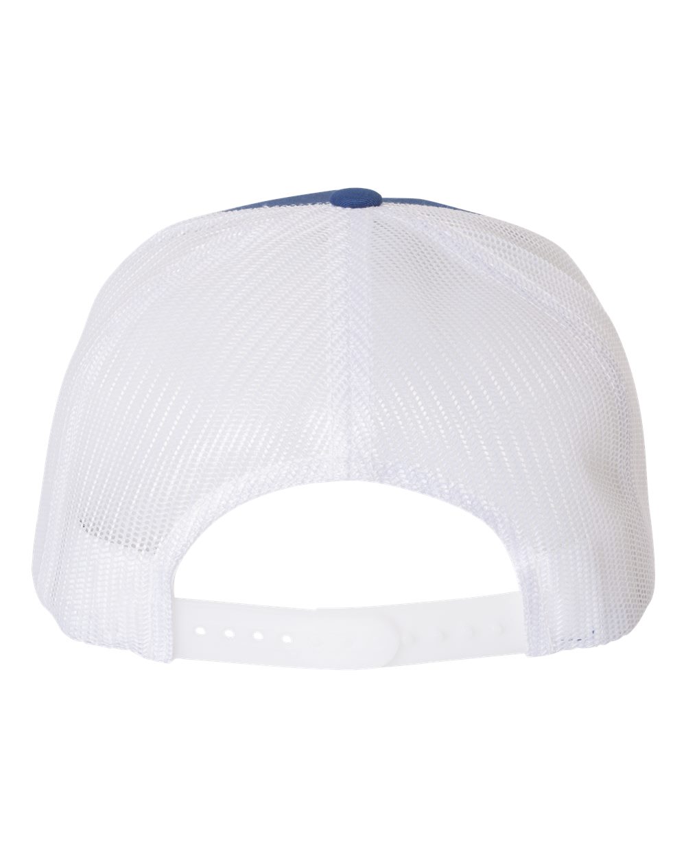Front View of Royal/ White Five-Panel Classic Trucker Cap - 6006