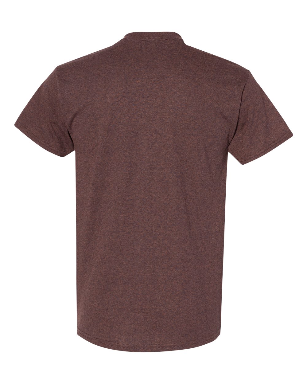 Rear View of Russet Heavy Cotton™ T-Shirt - 5000