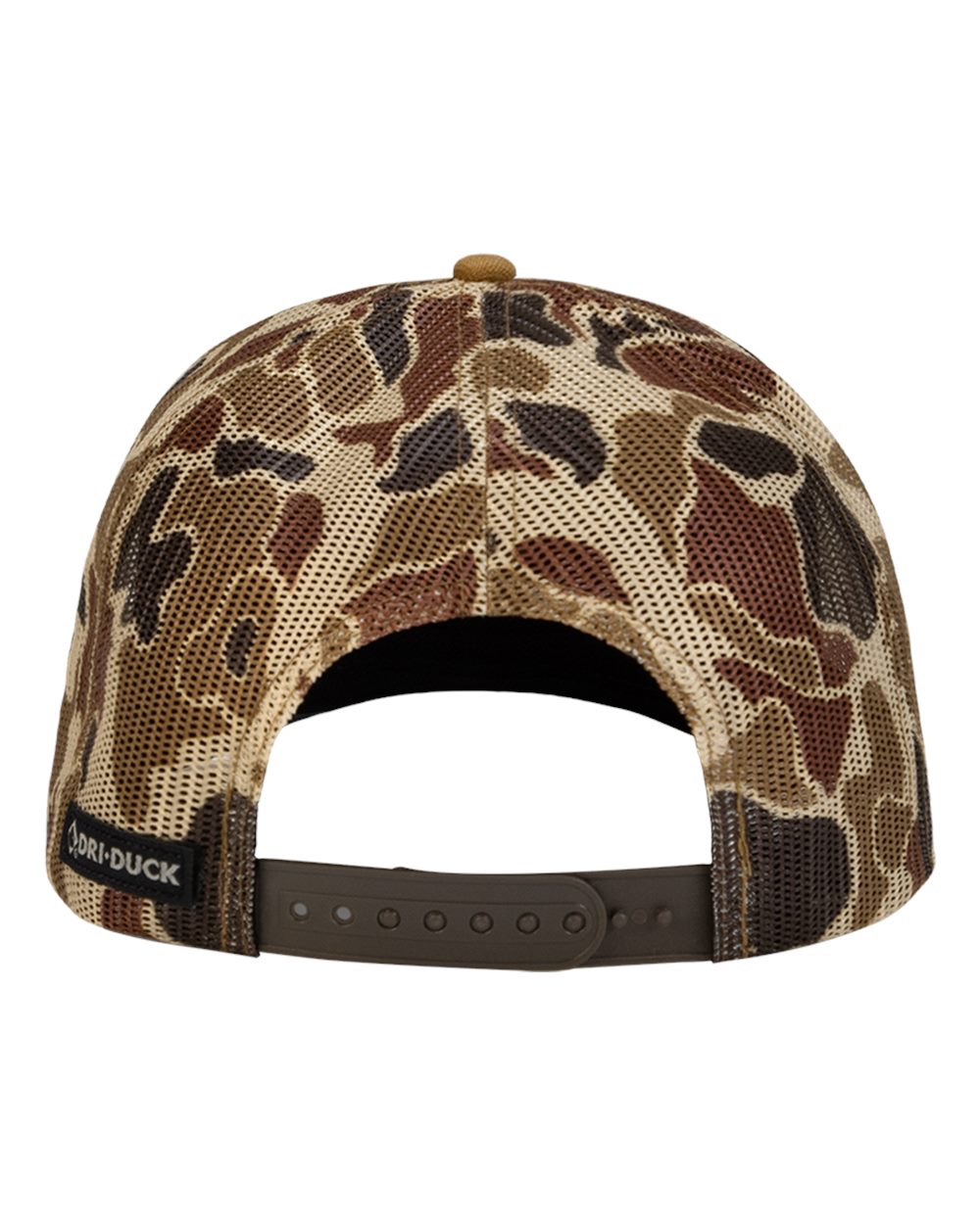 Rear View of Saddle/ Duck Camo Ridgewood Cap - 3054