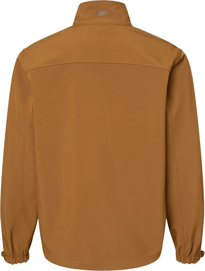 Rear View of Saddle Motion Soft Shell Jacket - 5350
