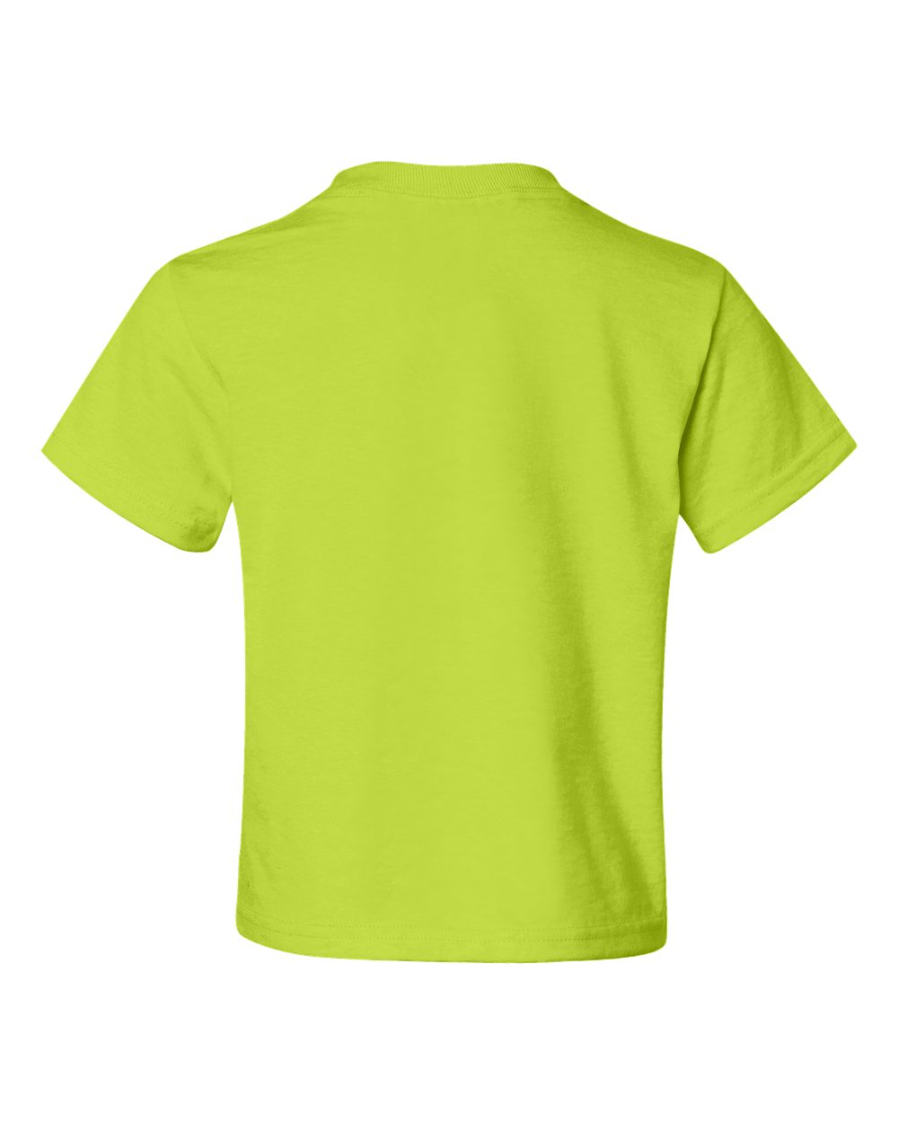 Rear View of Safety Green Dri-Power® Youth 50/50 T-Shirt - 29BR
