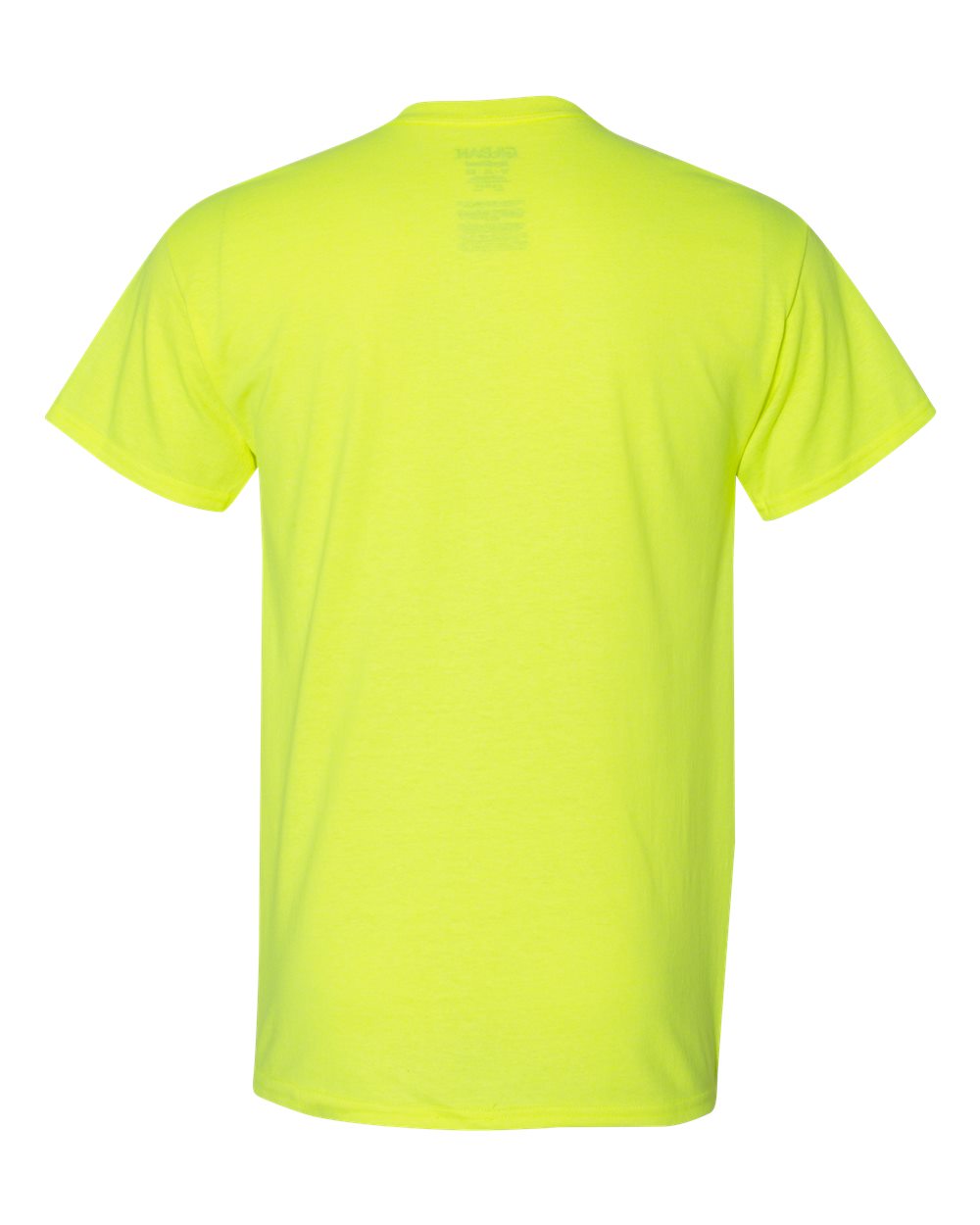 Rear View of Safety Green DryBlend® T-Shirt - 8000