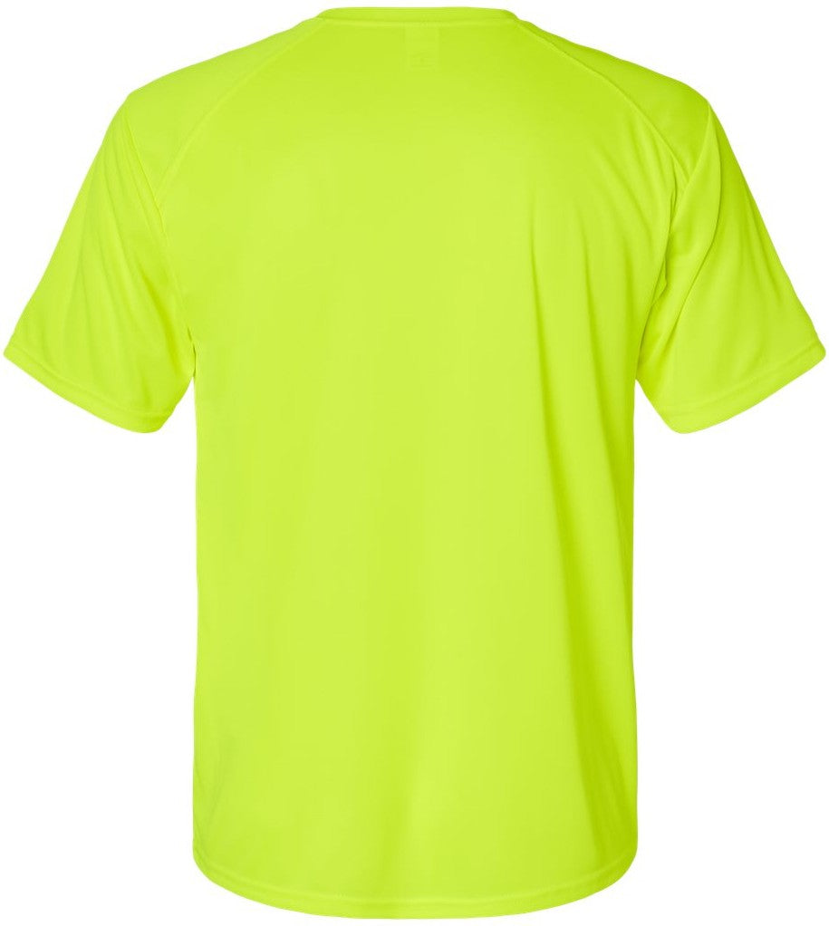 Front View of Safety Green Islander Performance T-Shirt - 200