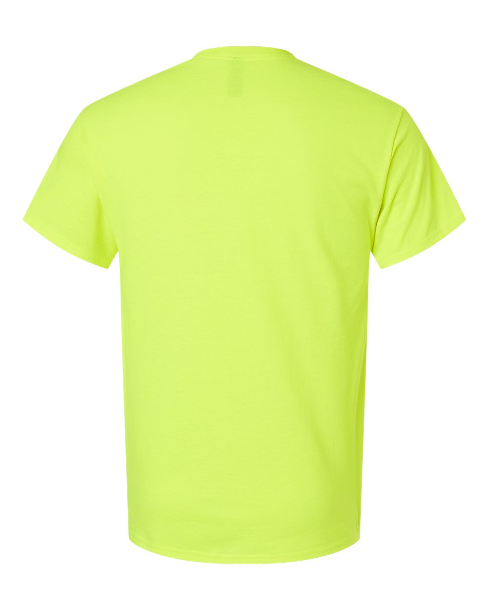 Rear View of Safety Green Ultra Cotton® Tall T-Shirt - 2000T
