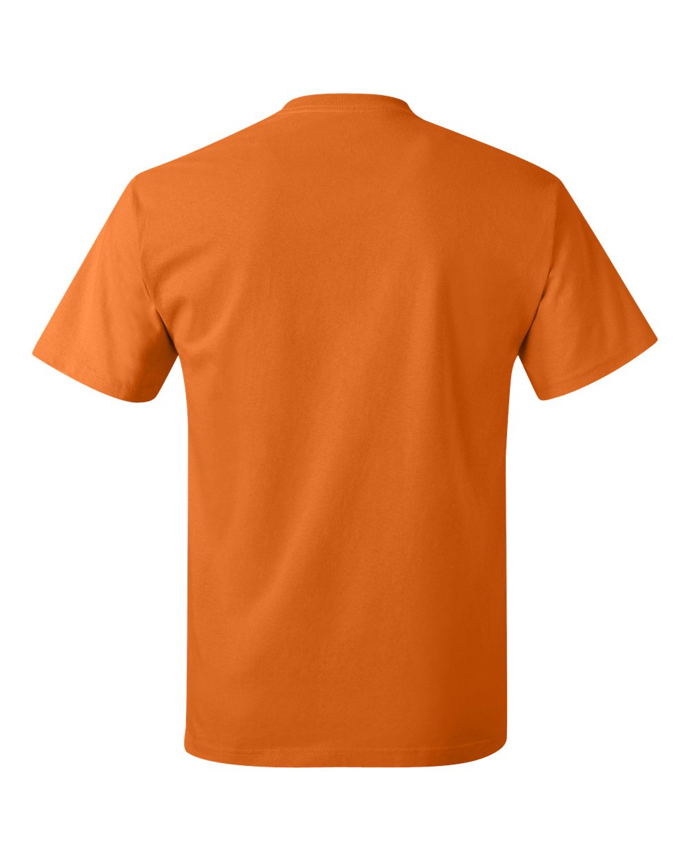Rear View of Safety Orange Authentic T-Shirt - 5250