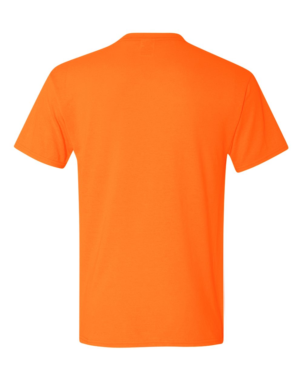 Rear View of Safety Orange Dri-Power® Performance T-Shirt - 21MR