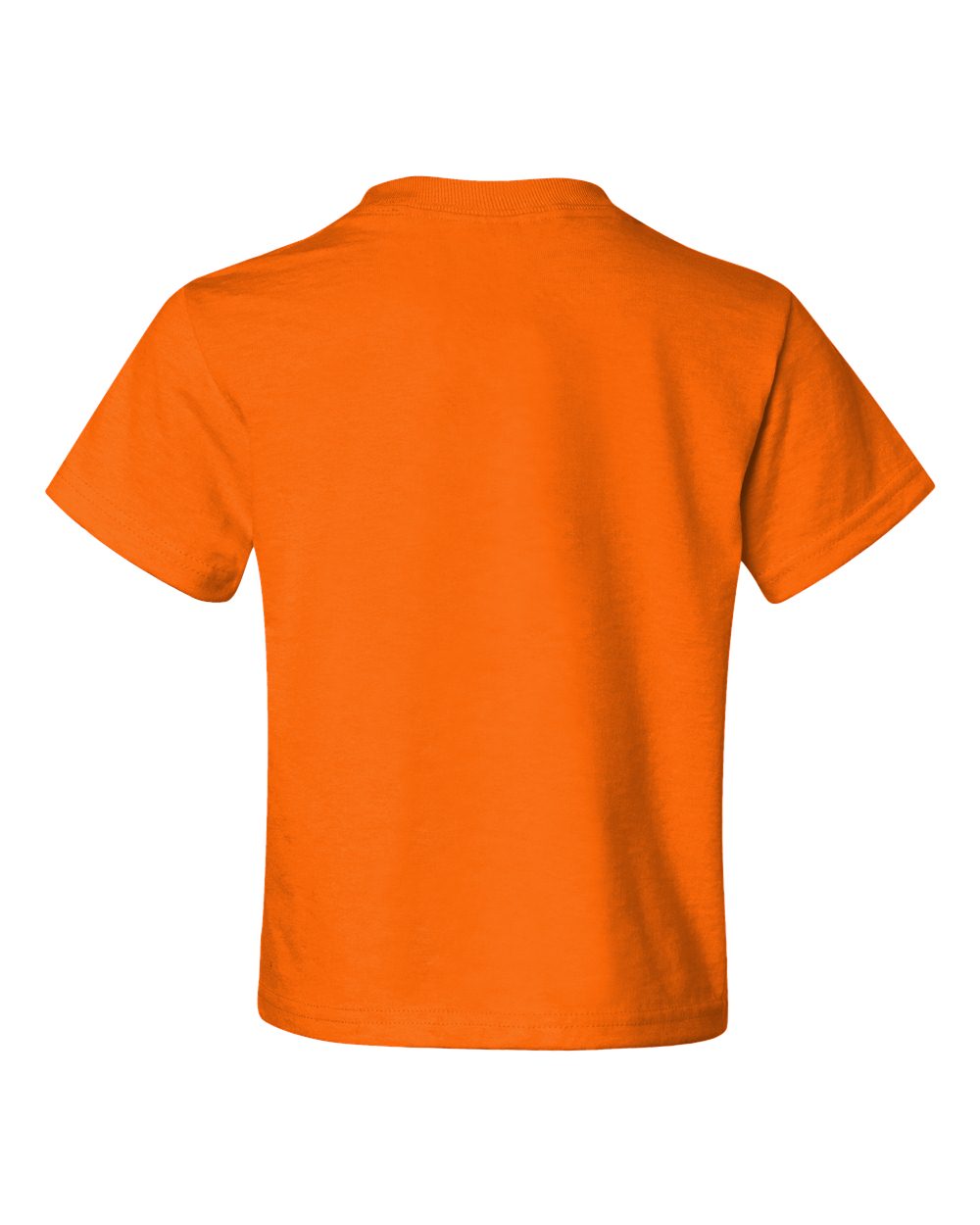 Rear View of Safety Orange Dri-Power® Youth 50/50 T-Shirt - 29BR