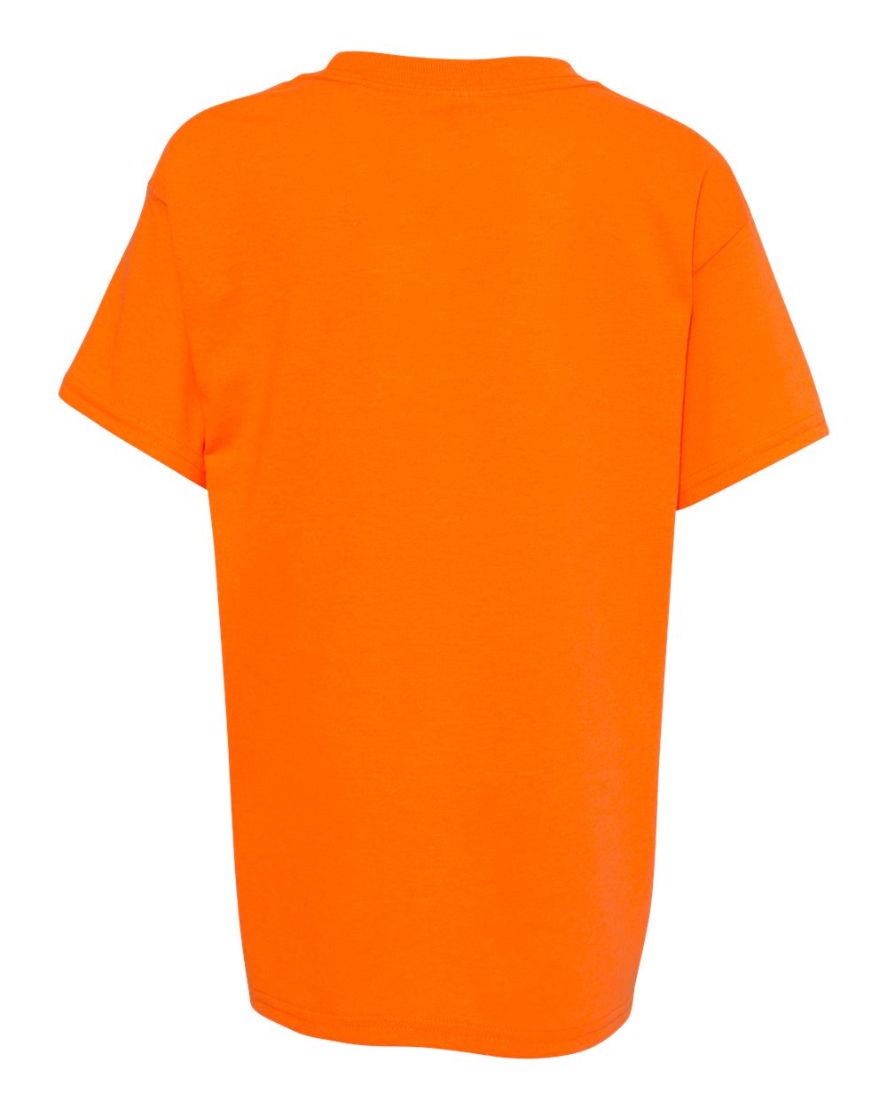 Rear View of Safety Orange Ecosmart™ Youth T-Shirt - 5370