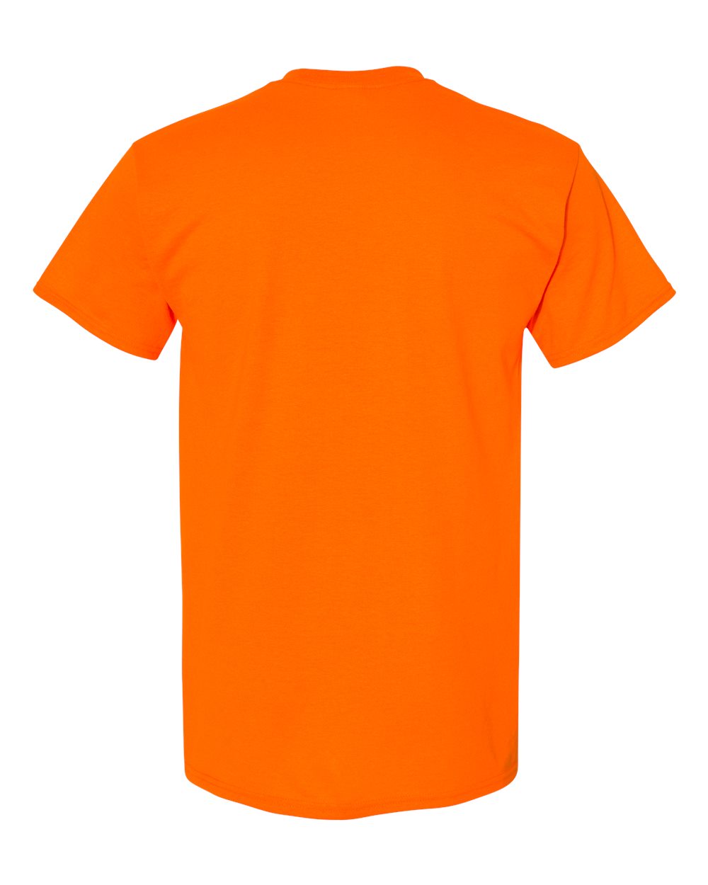 Rear View of Safety Orange Heavy Cotton™ T-Shirt - 5000