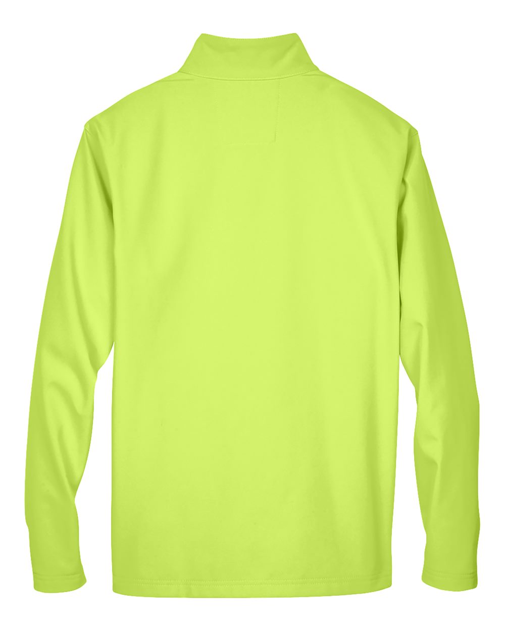 Rear View of Safety Yellow Men's Leader Soft Shell Jacket - TT80