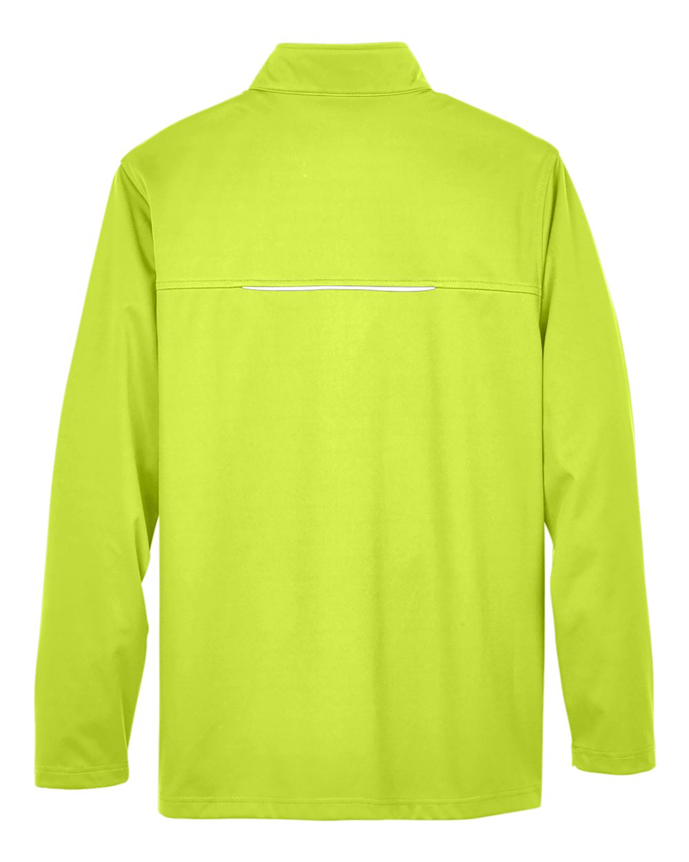Front View of Safety Yellow Men's Techno Lite Three-Layer Knit Tech-Shell - CE708