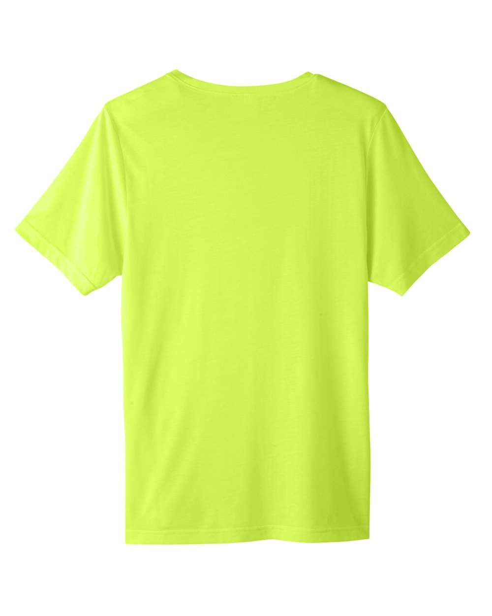 Rear View of Safety Yellow Unisex Tall Fusion ChromaSoft™ Performance T-Shirt - CE111T