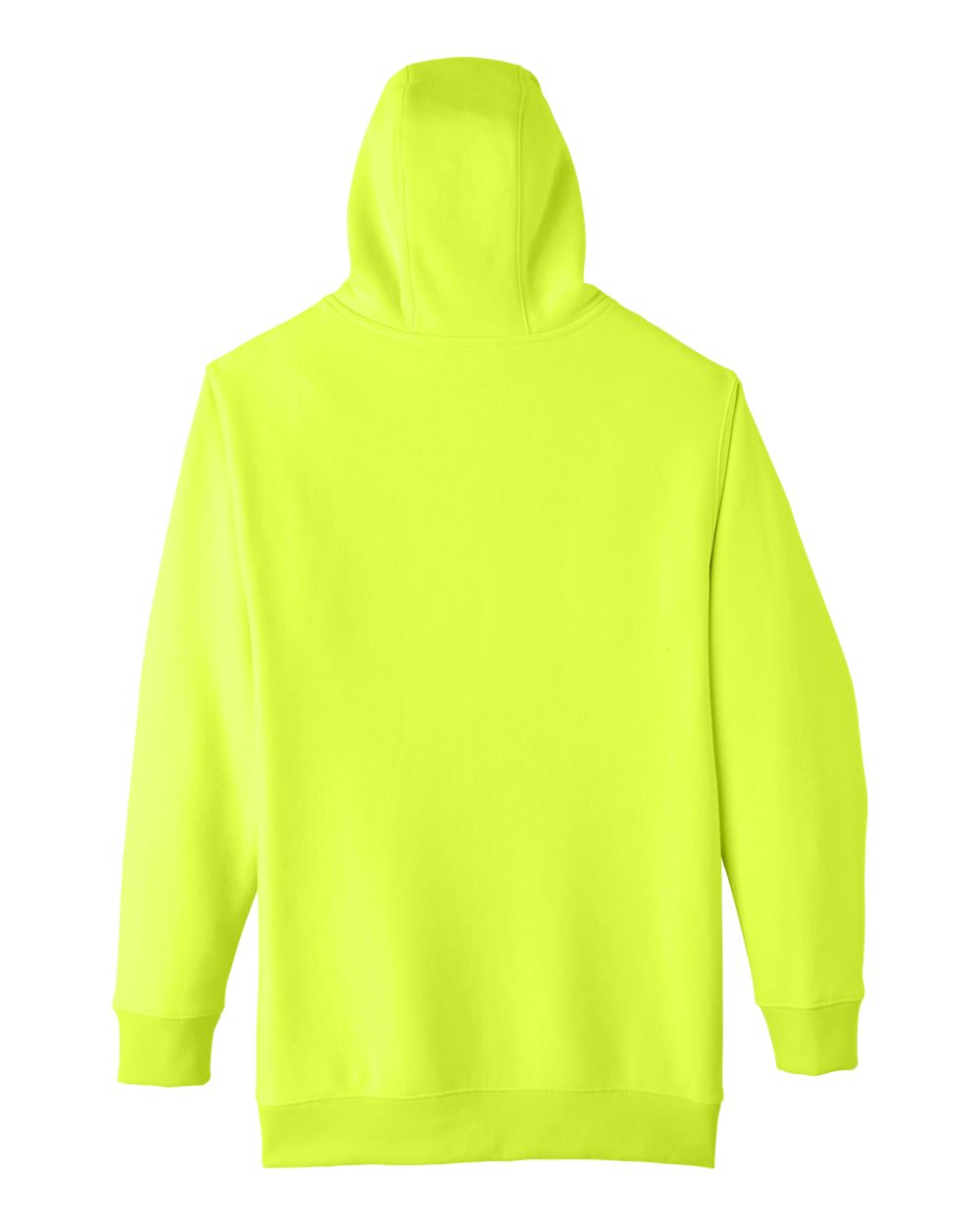 Rear View of Safety Yellow Unisex Zone HydroSport™ Heavyweight Pullover Hooded Sweatshirt - TT96