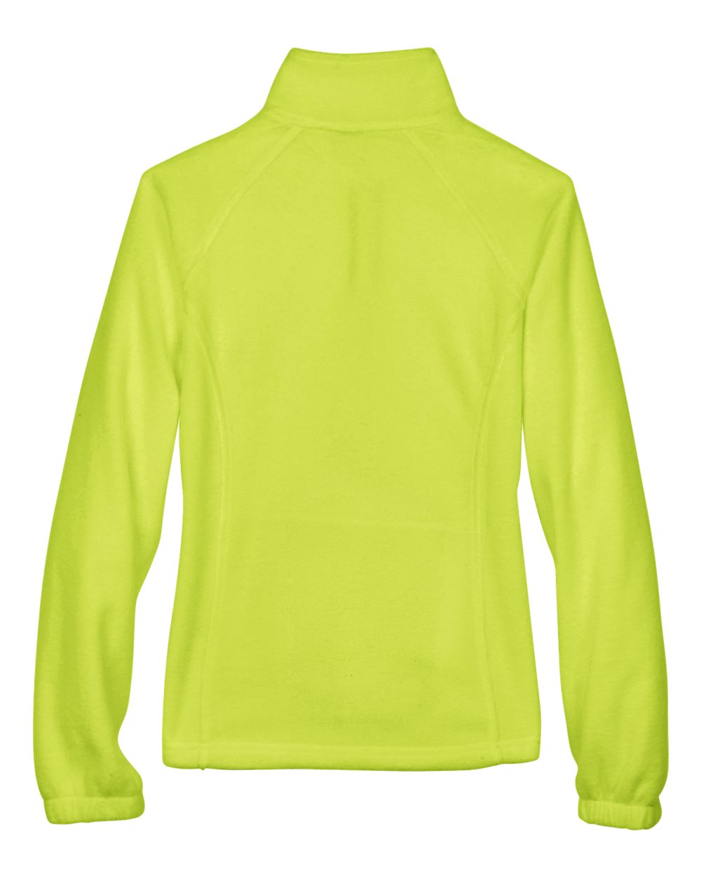 Rear View of Safety Yellow Women's Full-Zip Fleece - M990W