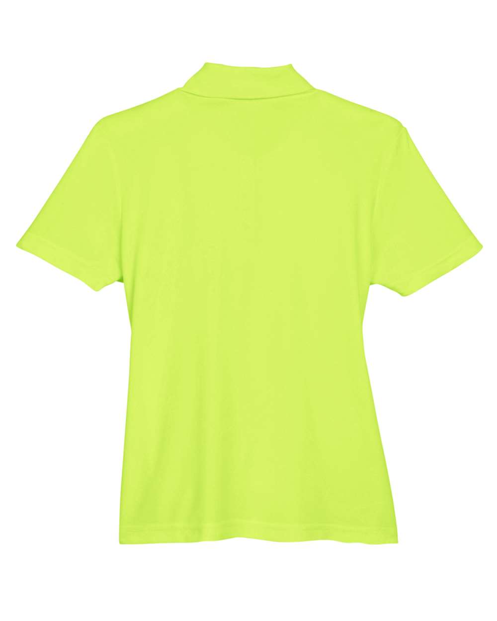 Rear View of Safety Yellow Women's Origin Performance Piqué Polo with Pocket - 78181P